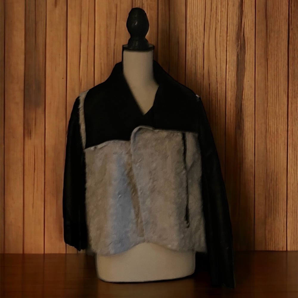 French Connection Shearling Leather Jacket - image 2